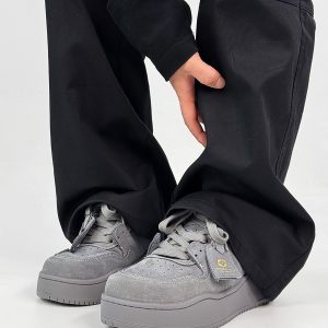 Retro Brown Board Shoes for Men and Women, Thick-Soled Height-Increasing Wheat Casual Sneakers, American-Style Sporty Footwear
