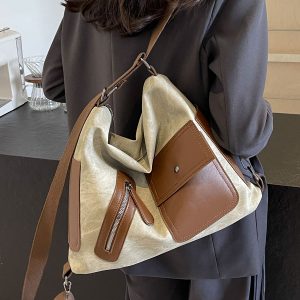 Retro Casual Crossbody Bag for Women, 2025 Spring Commuting Shoulder Bag, Versatile Dual-Use Travel Purse