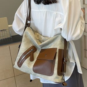 Retro Casual Crossbody Bag for Women, 2025 Spring Commuting Shoulder Bag, Versatile Dual-Use Travel Purse