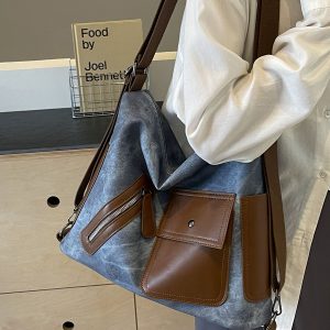 Retro Casual Crossbody Bag for Women, 2025 Spring Commuting Shoulder Bag, Versatile Dual-Use Travel Purse