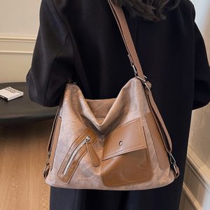 Retro Casual Crossbody Bag for Women, 2025 Spring Commuting Shoulder Bag, Versatile Dual-Use Travel Purse