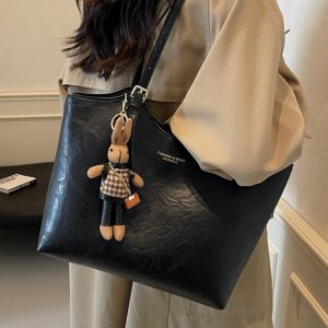 Retro Casual Shoulder Bag for Women - Large Capacity Tote, Versatile Spring 2025 Design, Perfect for Commuting and Everyday Use