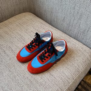 Retro Casual Women's Genuine Leather Patchwork Lace-Up Training Shoes - 2025 Y2K Inspired Flat Sports Sneakers