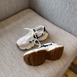 Retro Dad Shoes for Women - 2025 New Style Genuine Leather, Breathable Thick-Soled, Height-Increasing Casual Sports Shoes