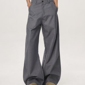 Retro High-End Casual Flared Wide-Leg Pants for Men and Women - Straight-Leg Loose Fit, 90s American Style