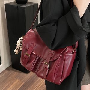 Retro Large-Capacity Crossbody Bag - Versatile Commuter Travel Shoulder Bag for Spring 2025