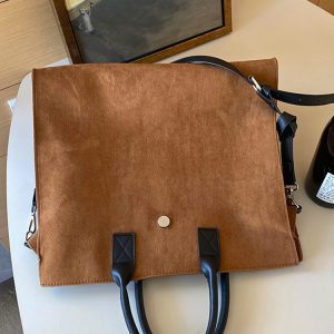 Soft Texture Large Capacity Shoulder Tote Bag for Women - Casual Commuting Crossbody Style