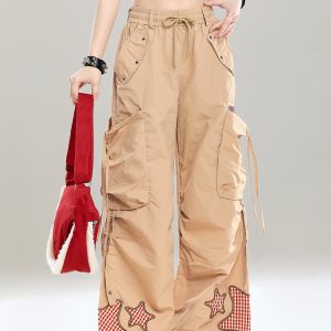 Summer Casual Cargo Pants for Girls - American Style Loose BF Drop-Crotch Design, Trendy and Cool