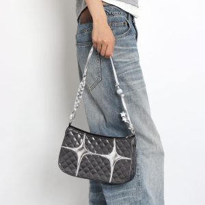 Sweet Retro Star Underarm Bag - Original Design, Stylish and Cool, Perfect for Y2K and Vintage Fashion Lovers