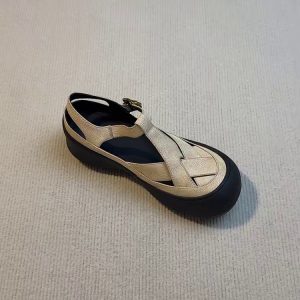 Thick-Soled Sheepskin Open-Toe Sandals for Women - Summer Casual Roman Flats, Versatile Sports Footwear