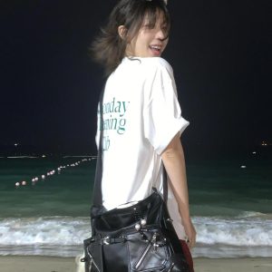 Timeless Korean Minimalist Heavyweight Cotton Short-Sleeve T-Shirt for Summer Casual Style