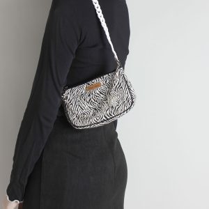Trendy Leopard Print Zebra Pattern Crossbody Phone Bag for Women - Cute Underarm Bag for Spring and Summer 2022 Fashion