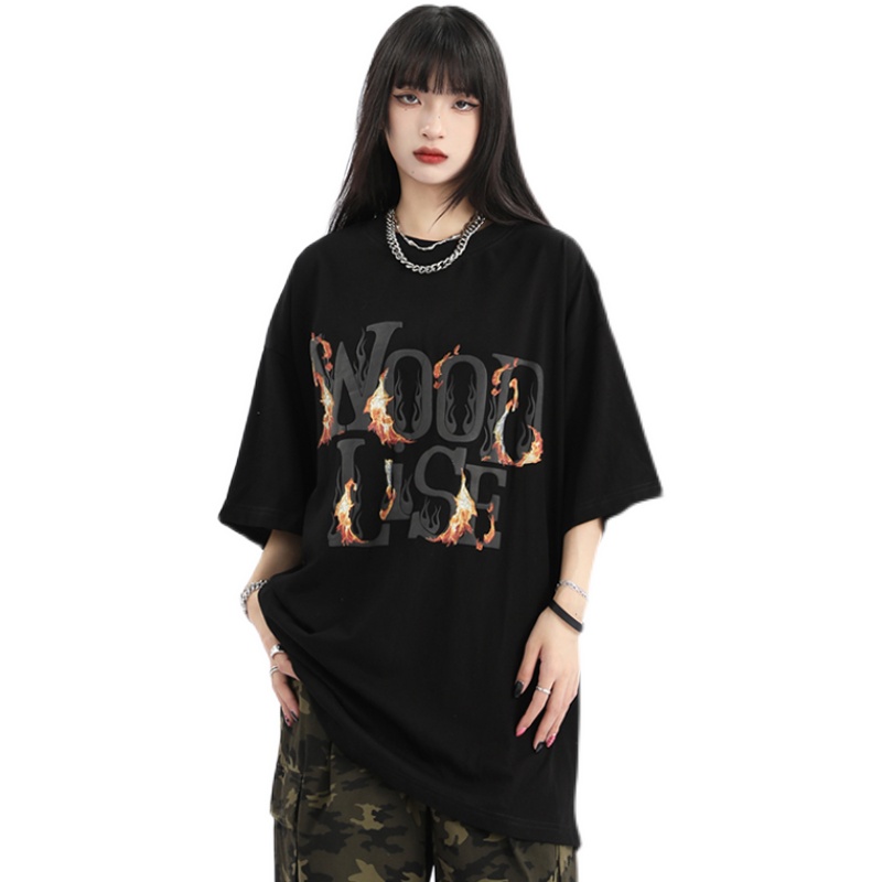 Trendy Retro Half Sleeve T-Shirt for Men and Women - Loose Fit American Style - Summer 2025 High Street Fashion