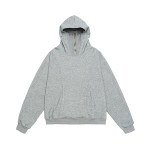Unisex Autumn Minimalist Embroidered Half-Zip Sweatshirt - Trendy Loose Casual Sports Top for Effortless Style