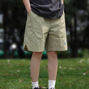 Unisex Quick-Dry Sports Shorts for Summer, Lightweight Breathable Loose Casual Straight-Cut Beach 5-Point Pants
