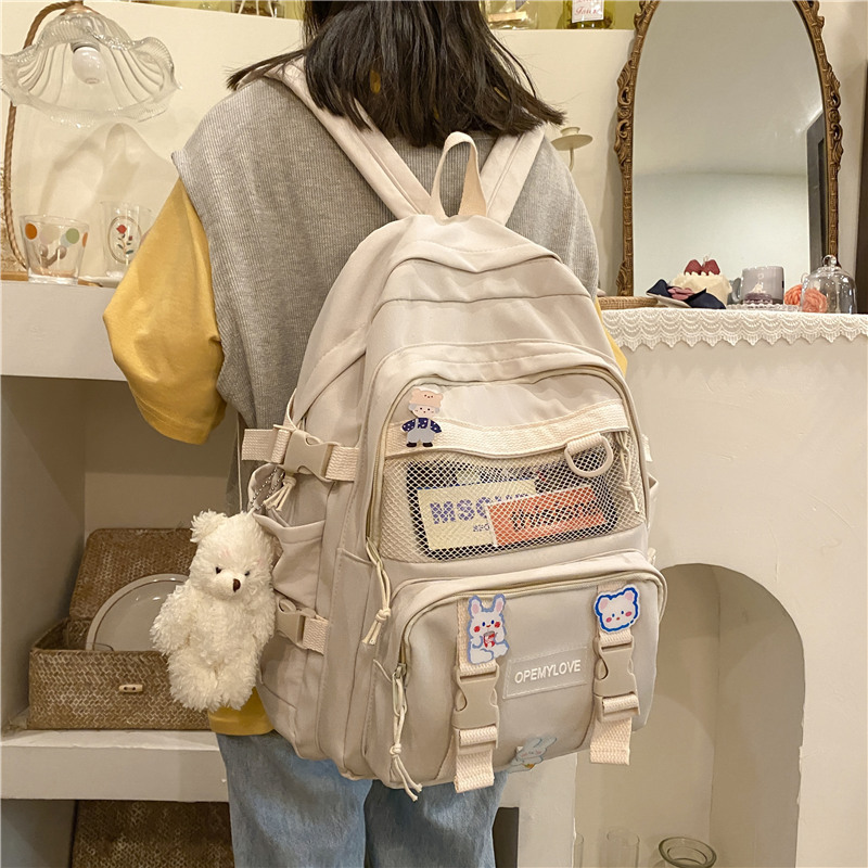 Versatile Women's Large Capacity Lightweight Double Shoulder Backpack for School, Sports, Travel - Stylish & Functional Design