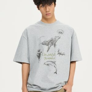 Vintage 2025 Heavyweight Printed Short-Sleeve T-Shirt for Men and Women - Loose Fit Pure Cotton Casual Tee