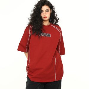 Vintage American High-End Unisex Loose Fit Short Sleeve T-Shirt - Versatile Couple Top for 90s and Y2K Style Enthusiasts