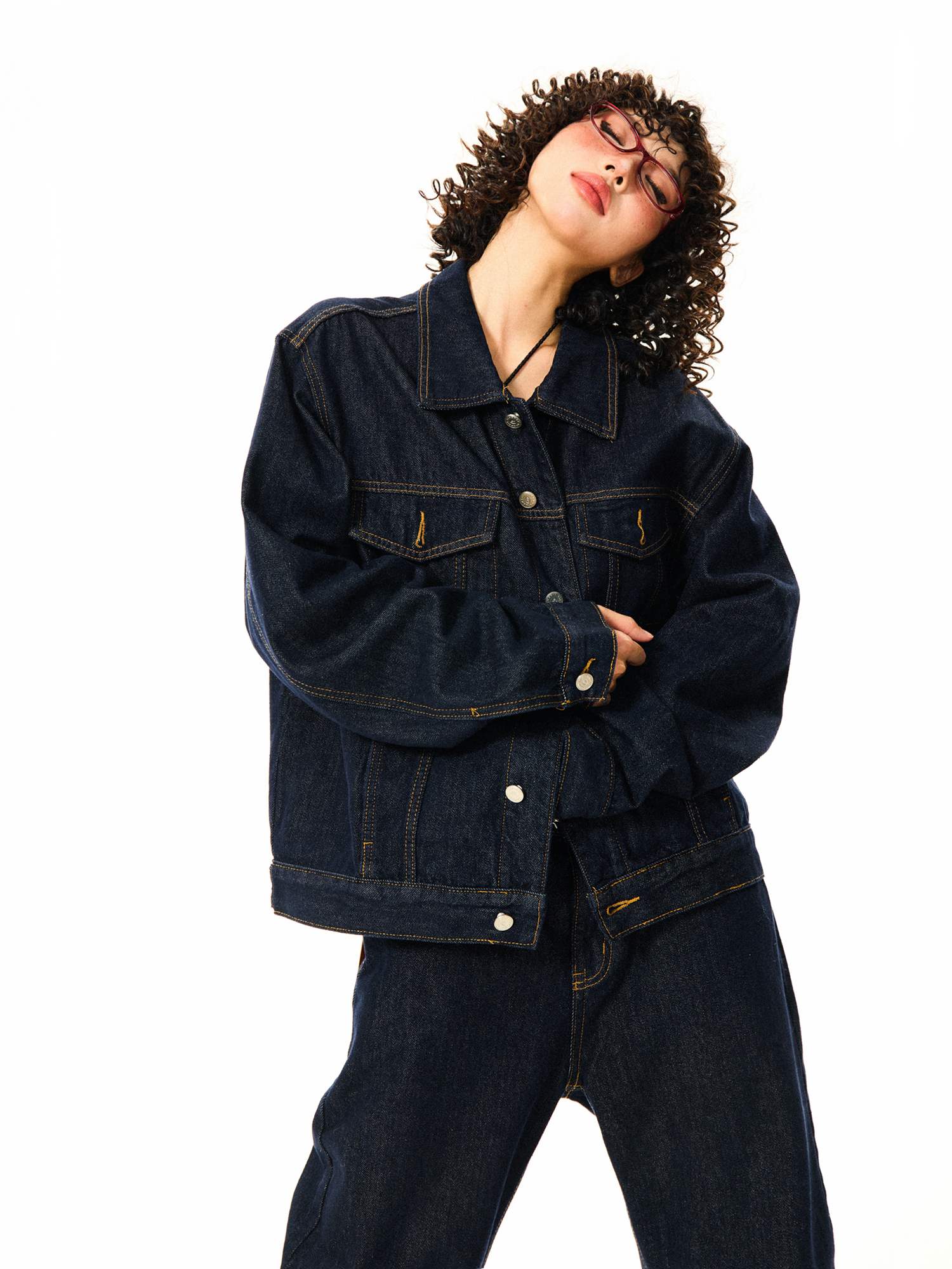 Vintage American Workwear Denim Jacket for Women - Versatile Blue Jean Jacket for Effortless 90s Y2K Style