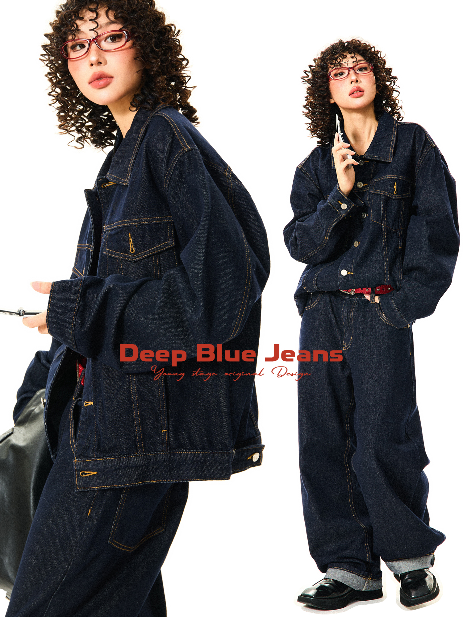 Vintage American Workwear Denim Jacket for Women - Versatile Blue Jean Jacket for Effortless 90s Y2K Style