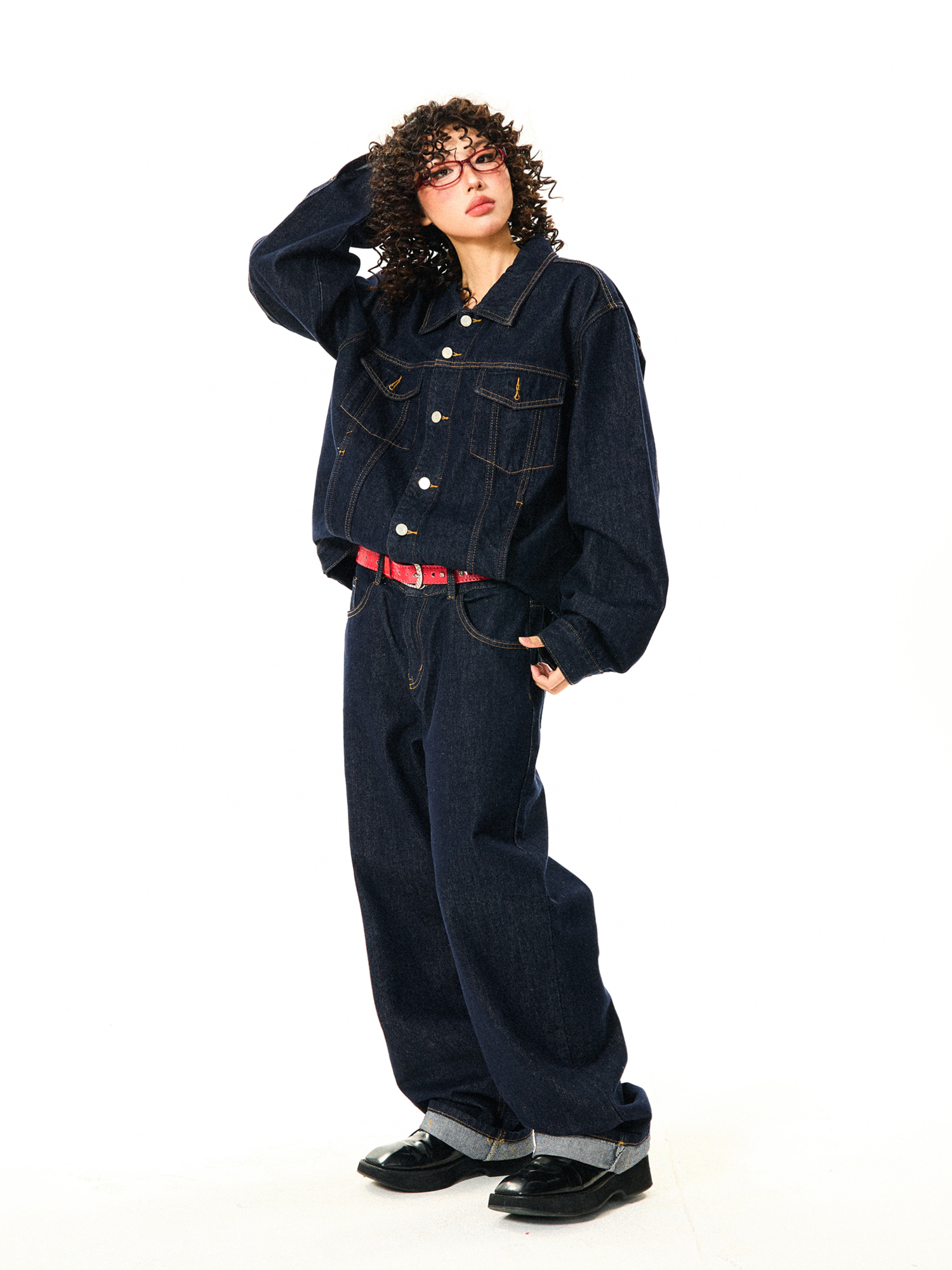 Vintage American Workwear Denim Jacket for Women - Versatile Blue Jean Jacket for Effortless 90s Y2K Style