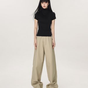 Vintage Casual Wide-Leg Flared Pants for Men and Women - Versatile Straight Loose Trousers Inspired by 90s American Style