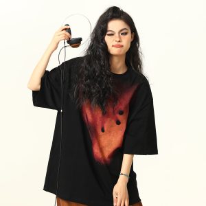 Vintage Fireworks Print Short Sleeve T-Shirt for Men and Women, Loose Fit Unisex Top, Retro American Style