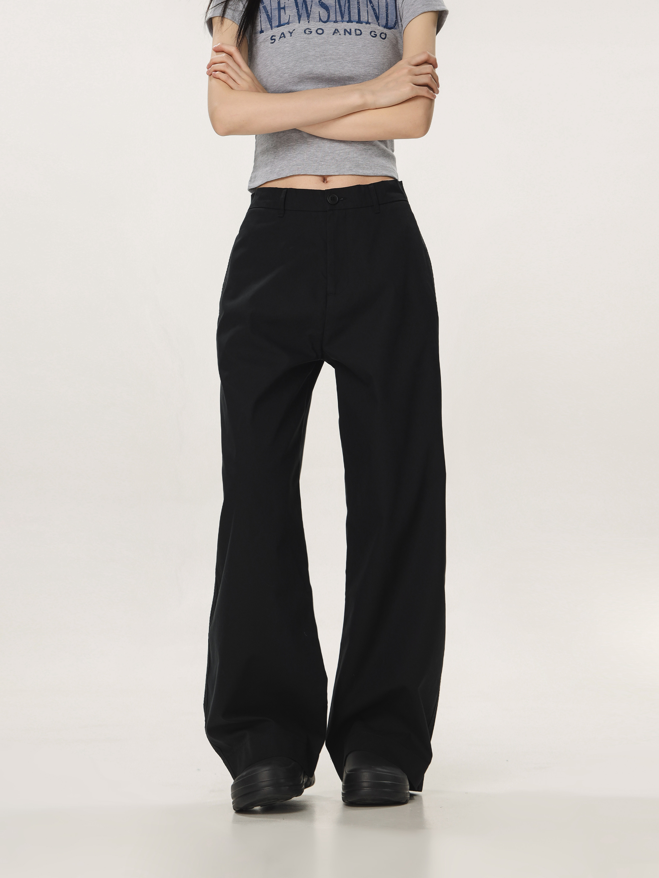 Vintage Khaki Casual Pants for Men and Women - Summer Loose Straight Leg Slightly Flared Wide-Leg Trousers, Versatile 90s Style