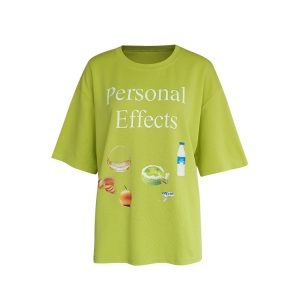 Vintage 'Love and Time' Retro Short Sleeve Printed T-Shirt for Women, Summer Loose Fit Round Neck Top, Y2K Style