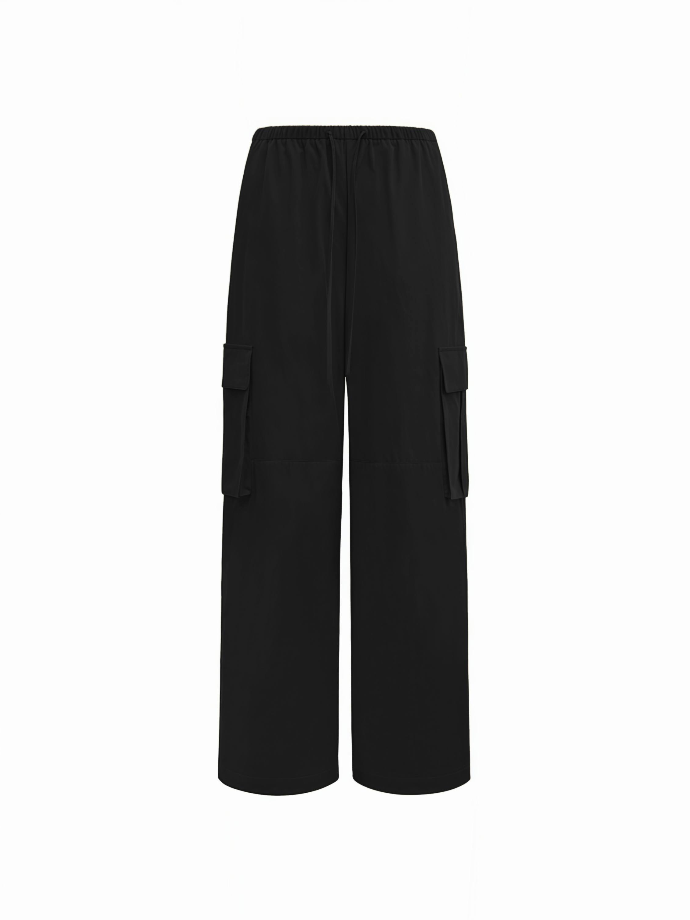 Vintage Low-Waist Multi-Pocket Two-Way Parachute Cargo Wide-Leg Pants - 90s Y2K Style