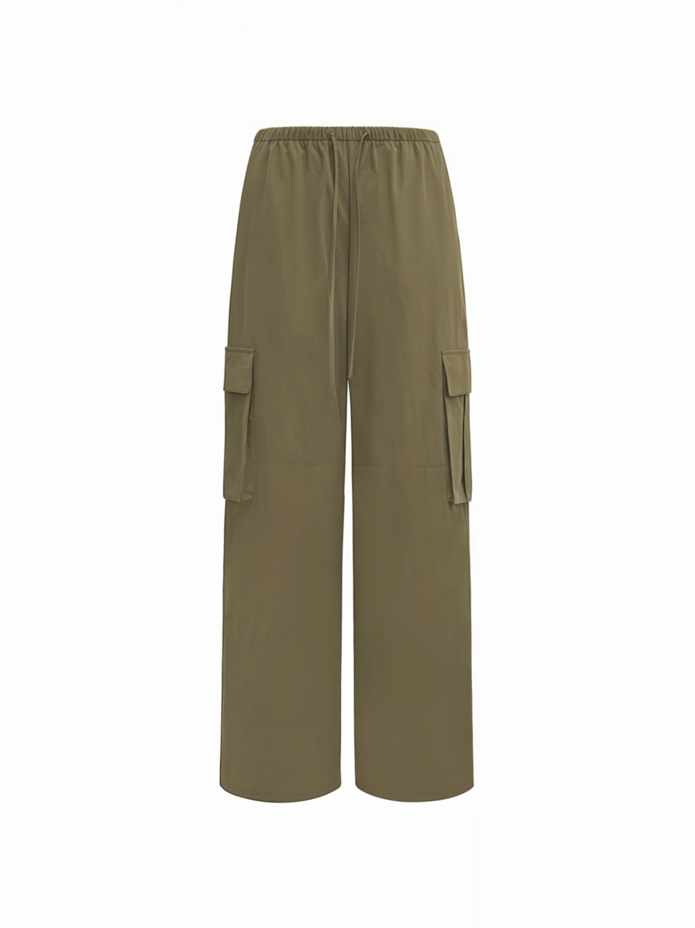 Vintage Low-Waist Multi-Pocket Two-Way Parachute Cargo Wide-Leg Pants - 90s Y2K Style