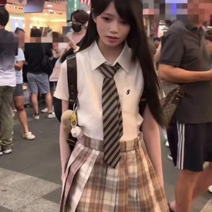 Waist-Defining Pudding Bear JK Uniform Shirt in Sweet and Spicy School Style for Y2K Fashion Lovers