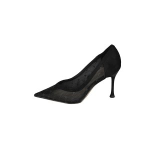 Women's High-Heeled Shoes, Summer 2025 Breathable Mesh Rhinestone Pointed Toe Thin Heel Fashion Footwear
