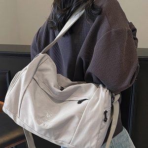 Women's Lightweight Fitness Sports Bag - Large Capacity Commuting Shoulder Crossbody Bag for Travel and Short Trips
