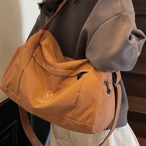 Women's Lightweight Fitness Sports Bag - Large Capacity Commuting Shoulder Crossbody Bag for Travel and Short Trips