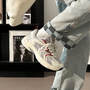 Women's Retro Chunky Dad Shoes - 2025 Summer Mesh Breathable Casual Sports Footwear with Soft Sole