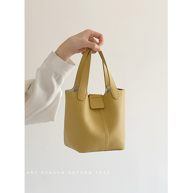Women's Trendy PU Soft Leather Bucket Bag - Versatile Casual Crossbody Shoulder Bag for Summer 2025 Fashion