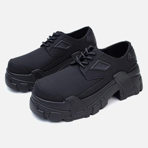 Concert Outfit All-Black Platform Shoes