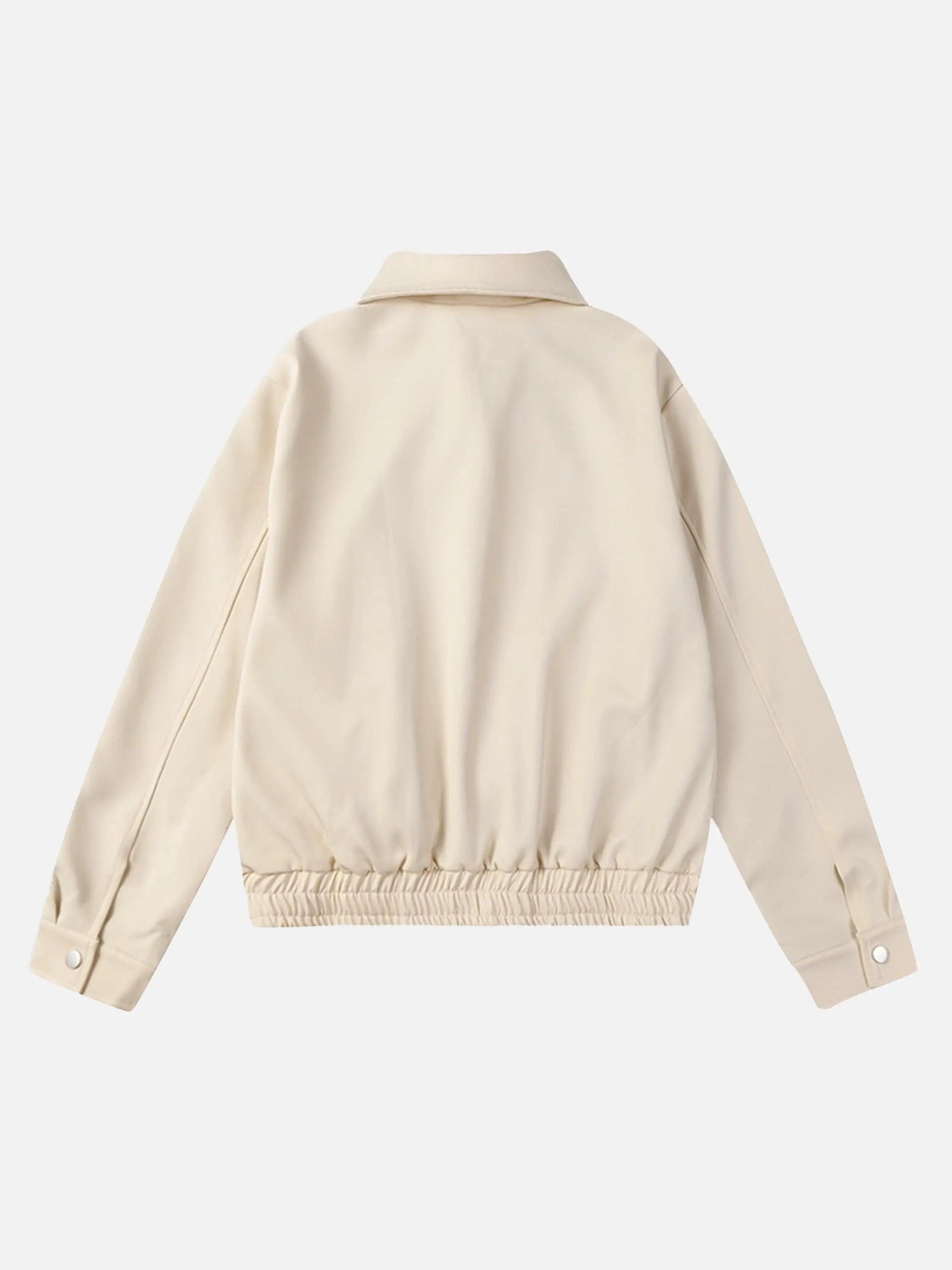 Concert Outfit American Retro Distressed Letter Print Jacket