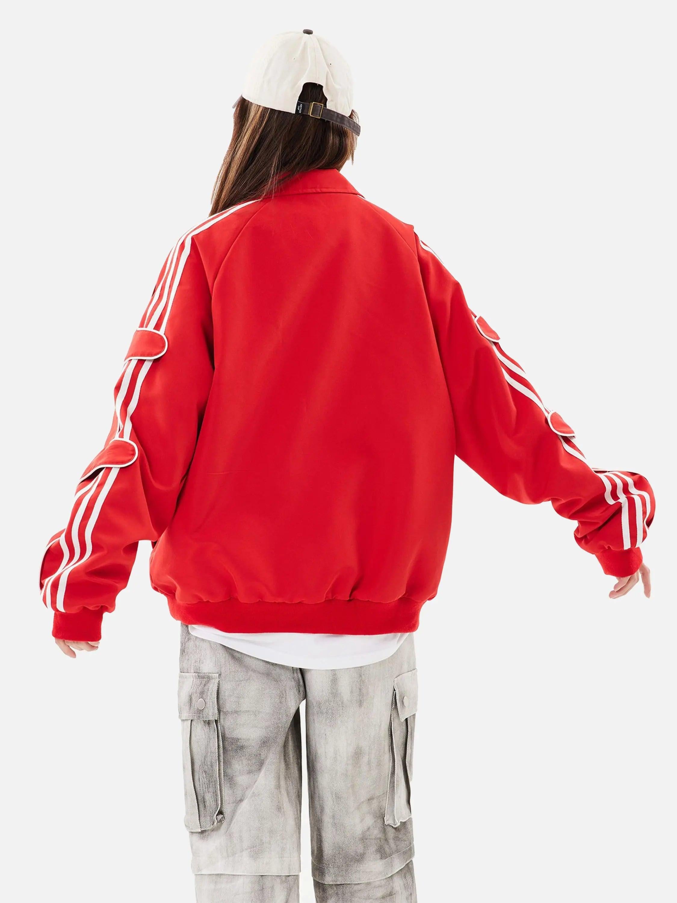 Concert Outfit American Retro Patchwork Sports Jacket