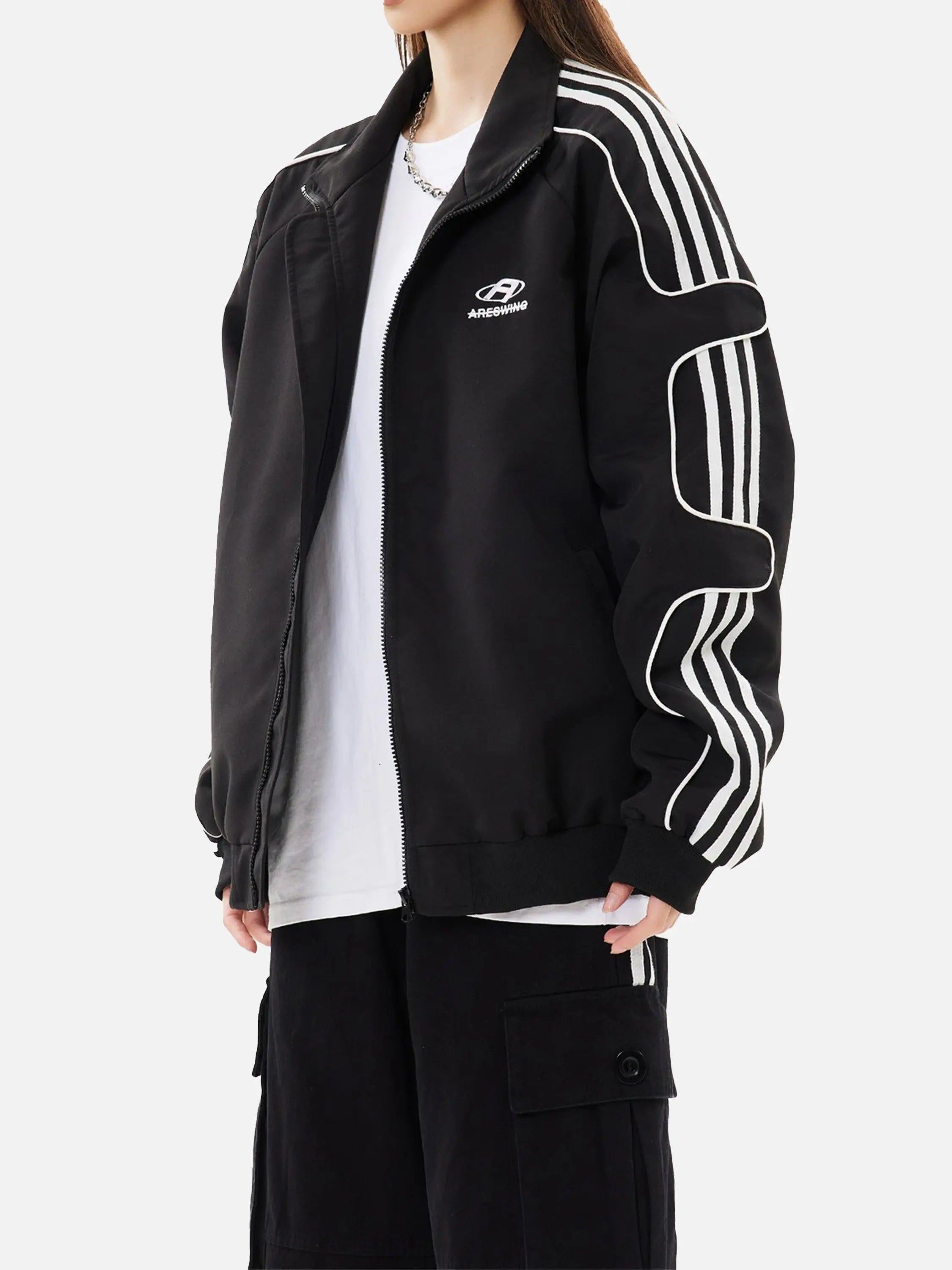 Concert Outfit American Retro Patchwork Sports Jacket