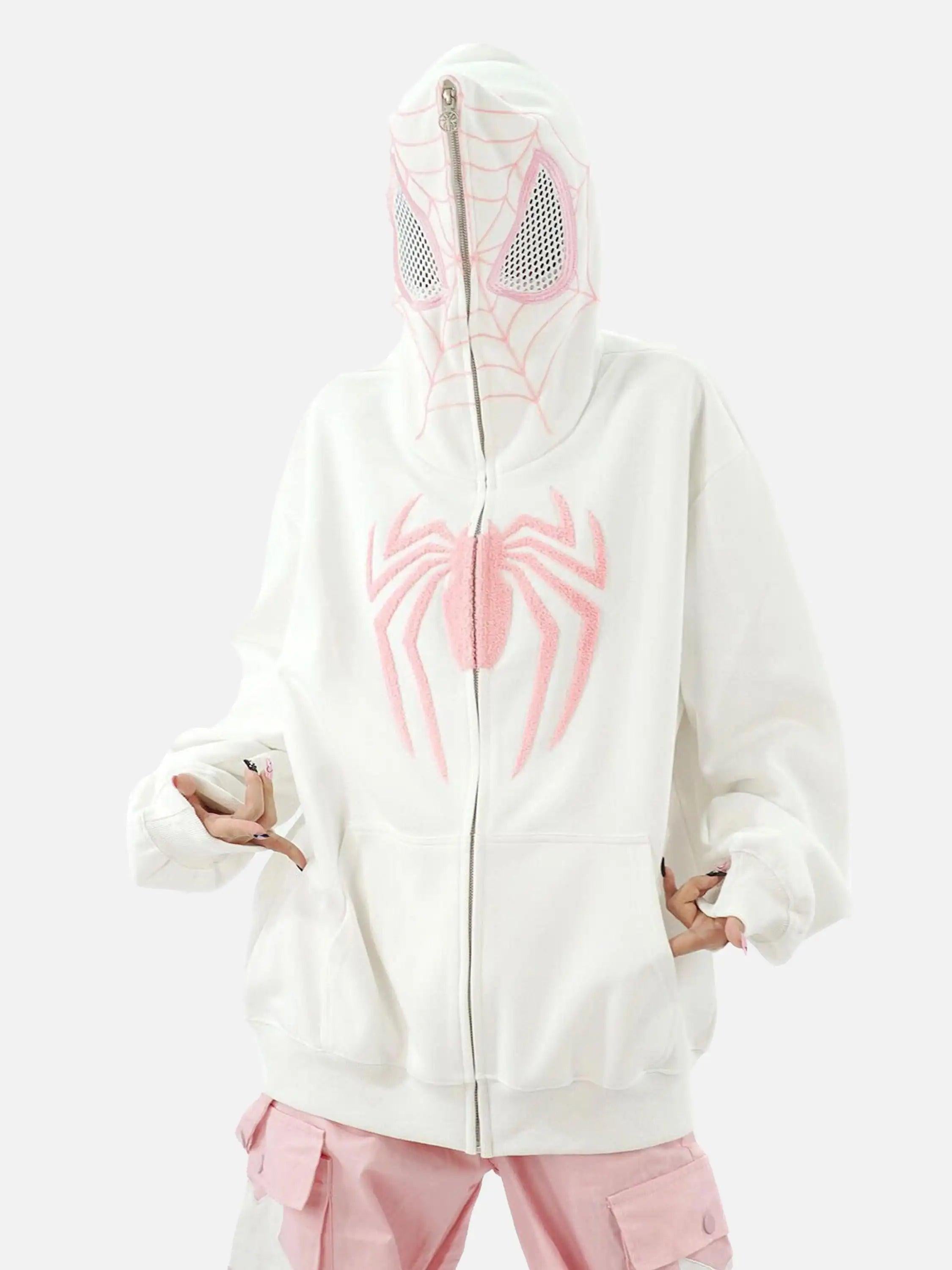 Concert Outfit American Spider Towel Embroidery Cardigan Hoodie
