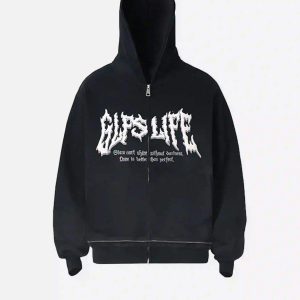 Concert Outfit American Street Foam Hooded Hoodie