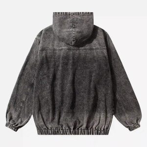 Concert Outfit American Street Gradient Denim Hoodie