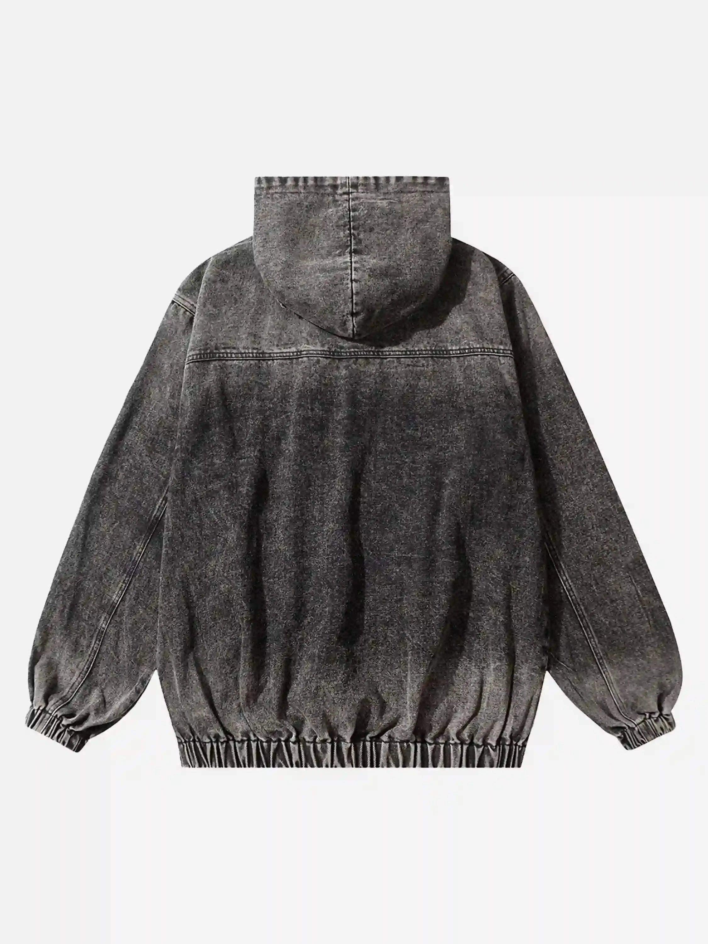 Concert Outfit American Street Gradient Denim Hoodie