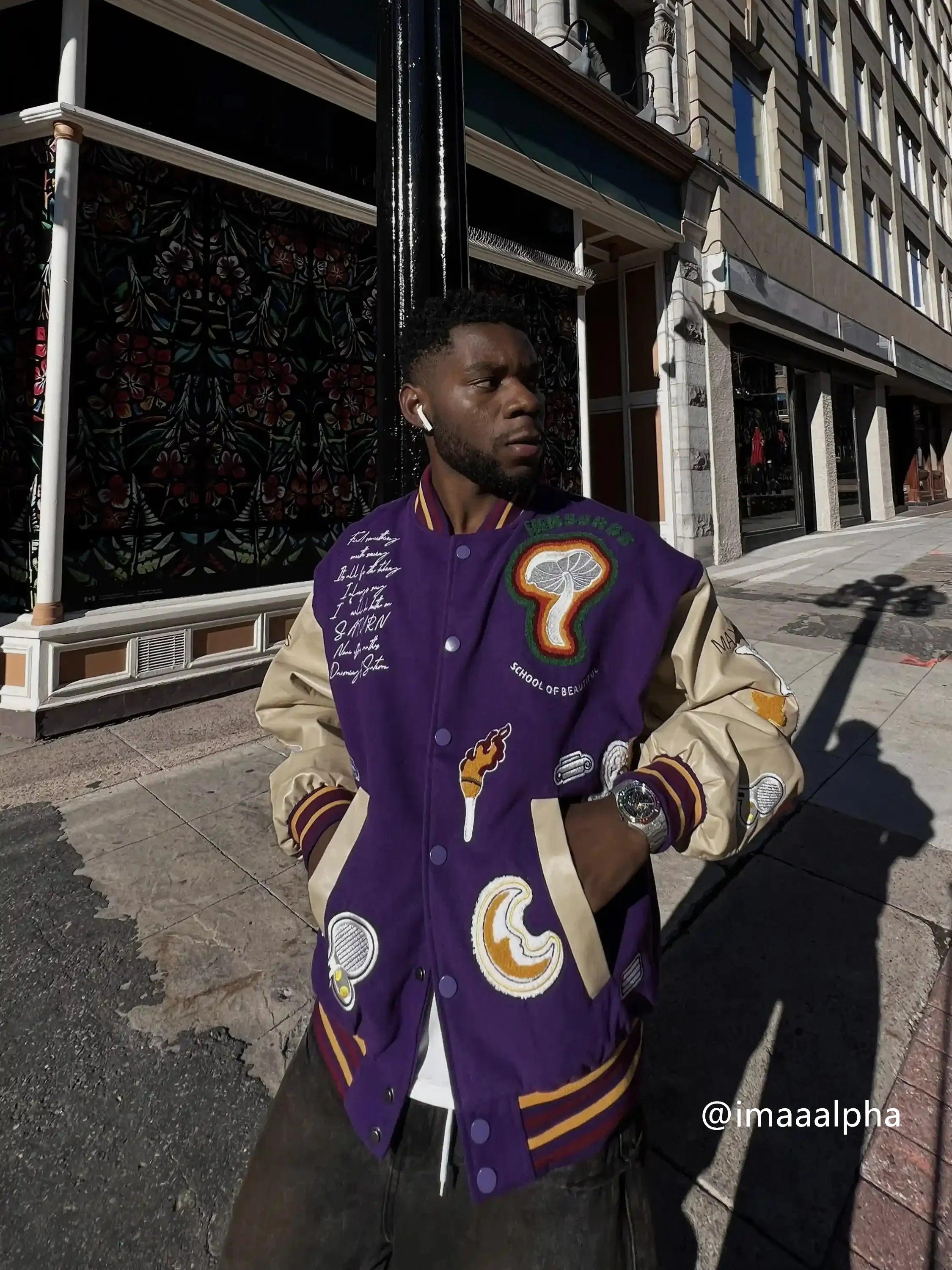 Concert Outfit American Street Retro Embroidered Baseball Jacket