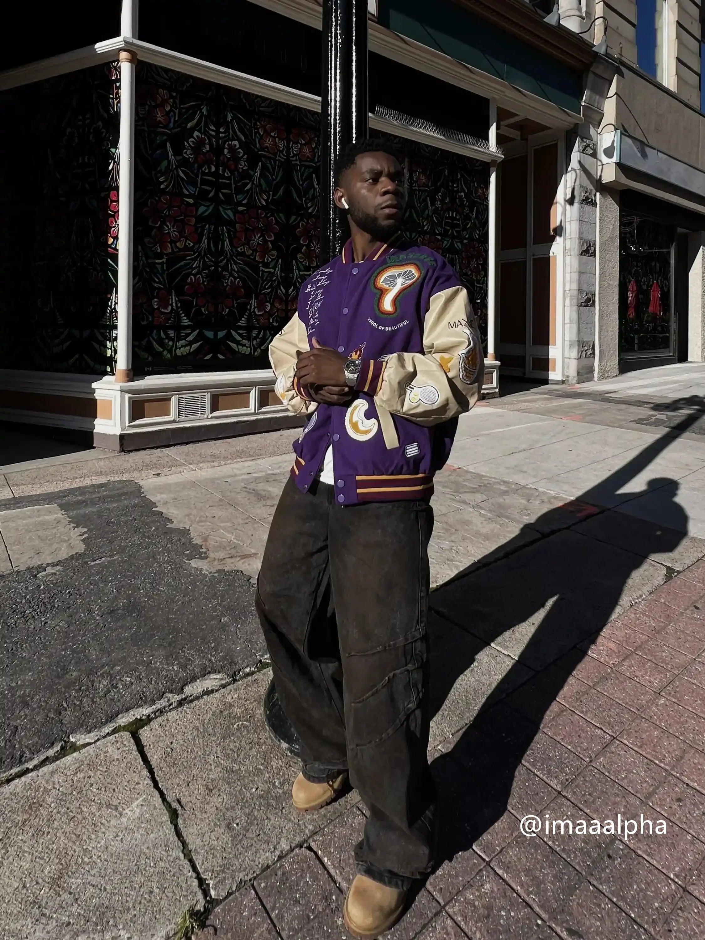 Concert Outfit American Street Retro Embroidered Baseball Jacket