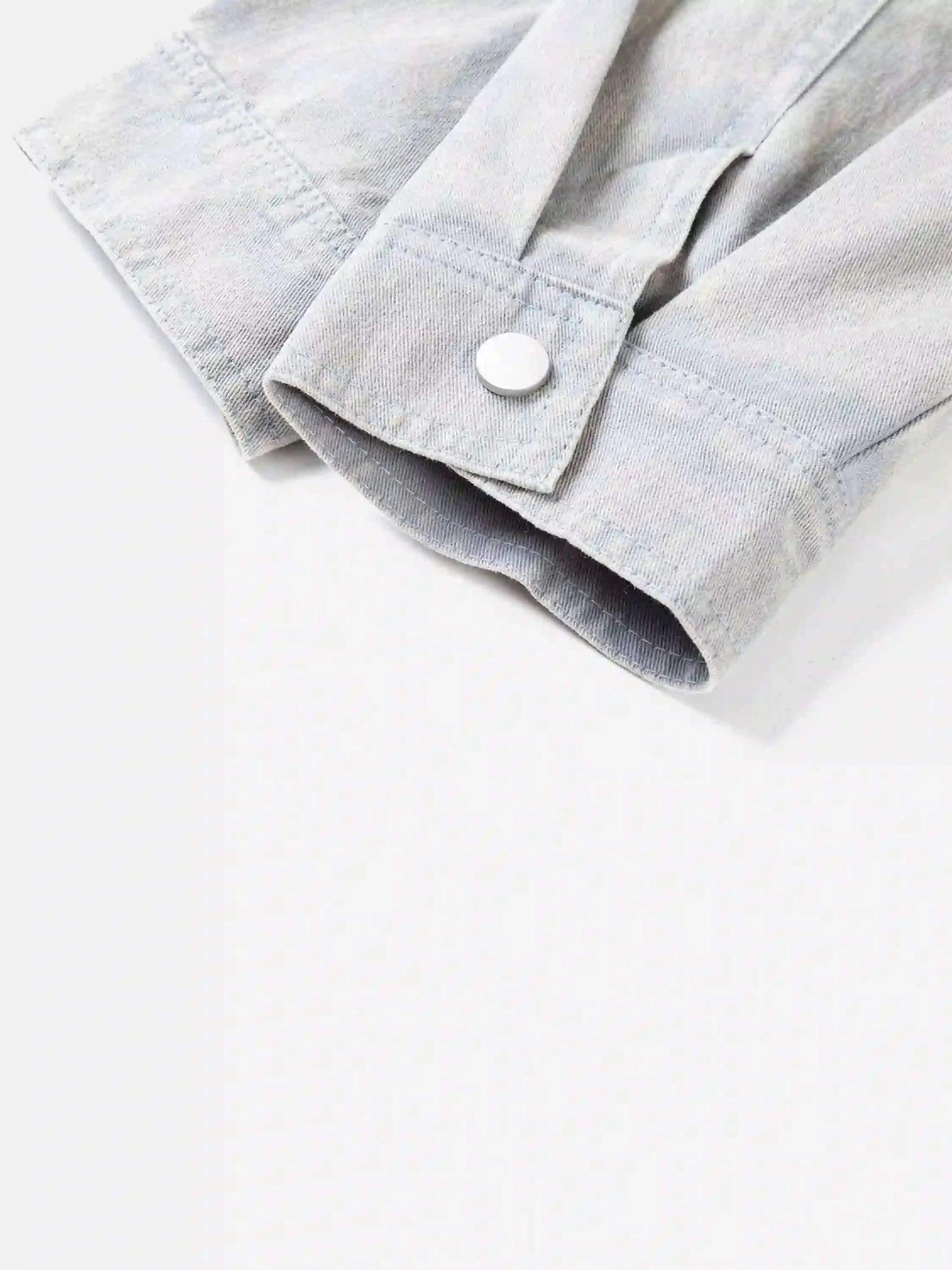Concert Outfit American Street Style Washed Faded Short Jacket