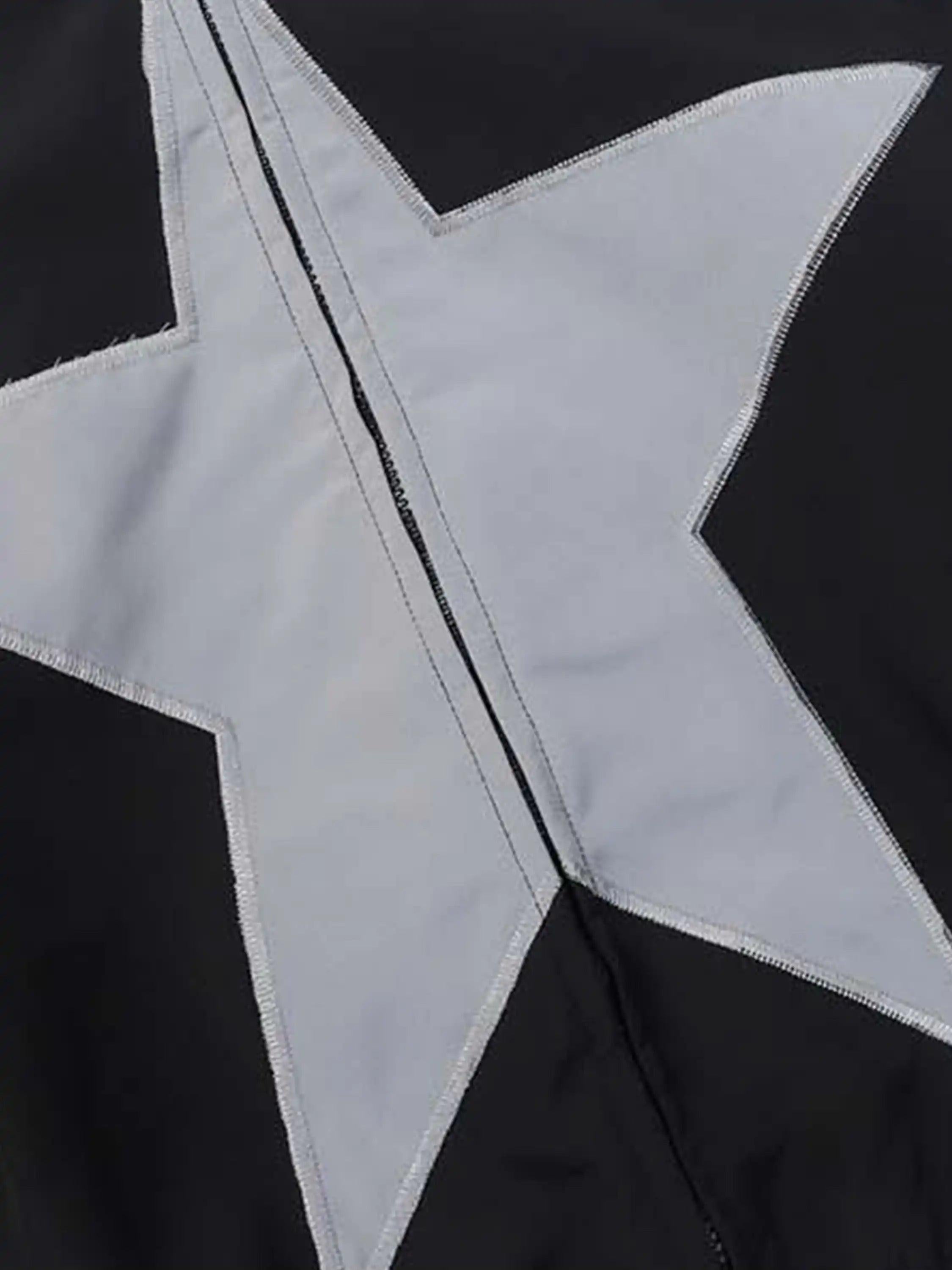 Concert Outfit American Style Patchwork Five-Pointed Star Jacket