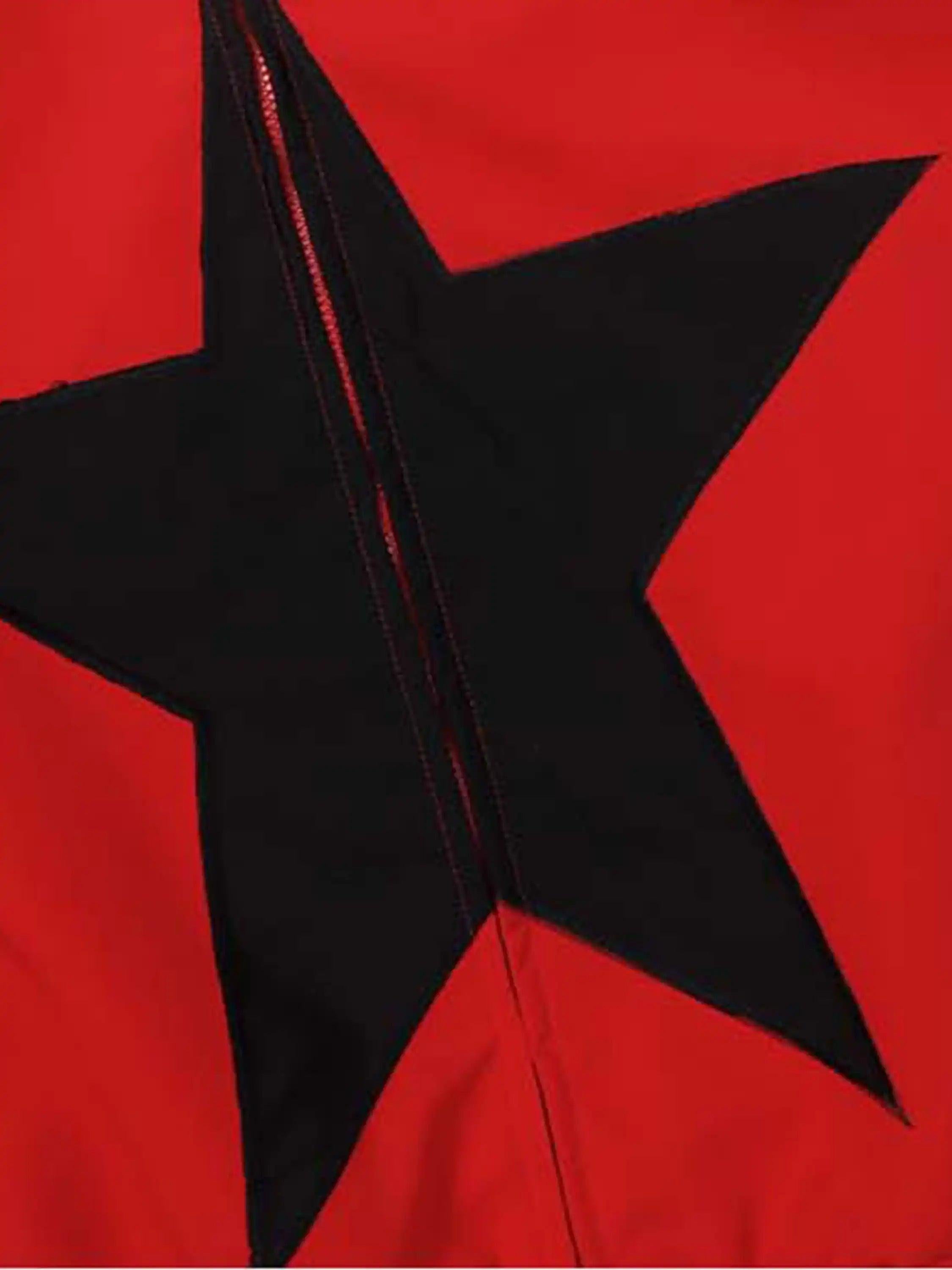 Concert Outfit American Style Patchwork Five-Pointed Star Jacket